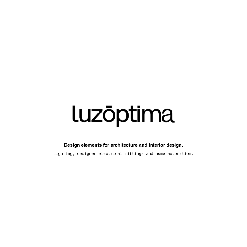 Luzóptima dossier for lighting and designer electrical switches